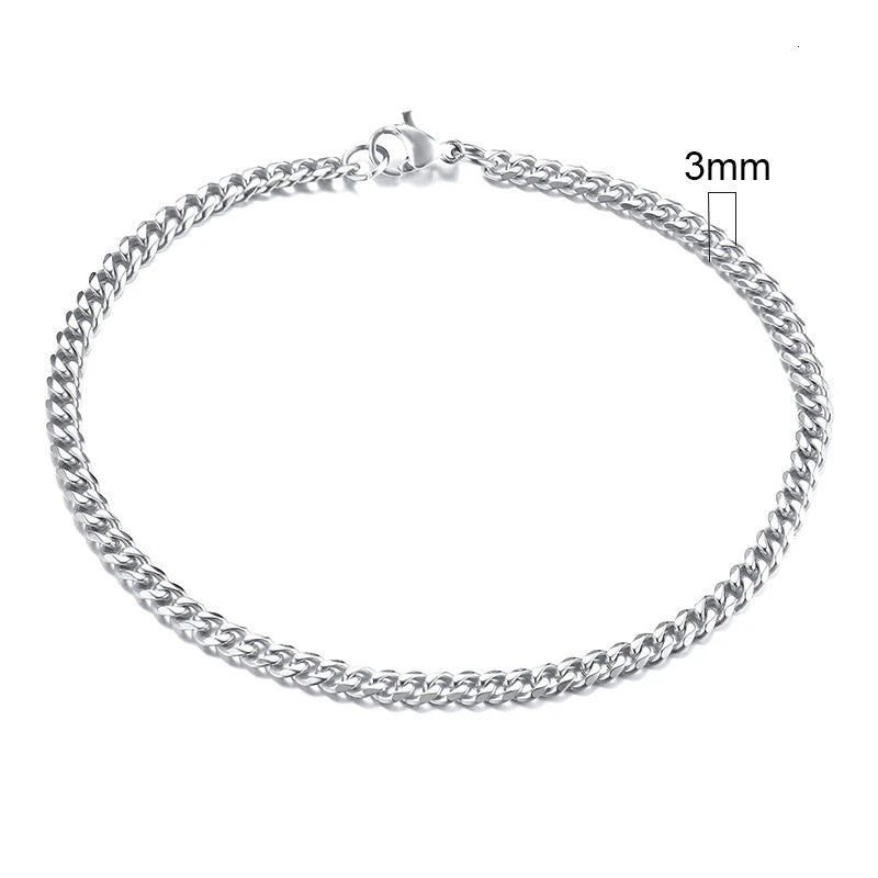 Miami Cuban Armband – Edelstahl, 3–11 mm