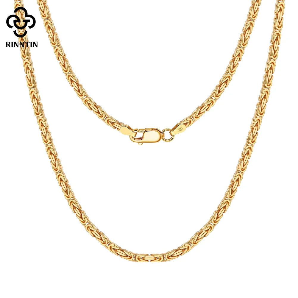925er Vintage Kette – Gold & Silber, 2,5 mm
