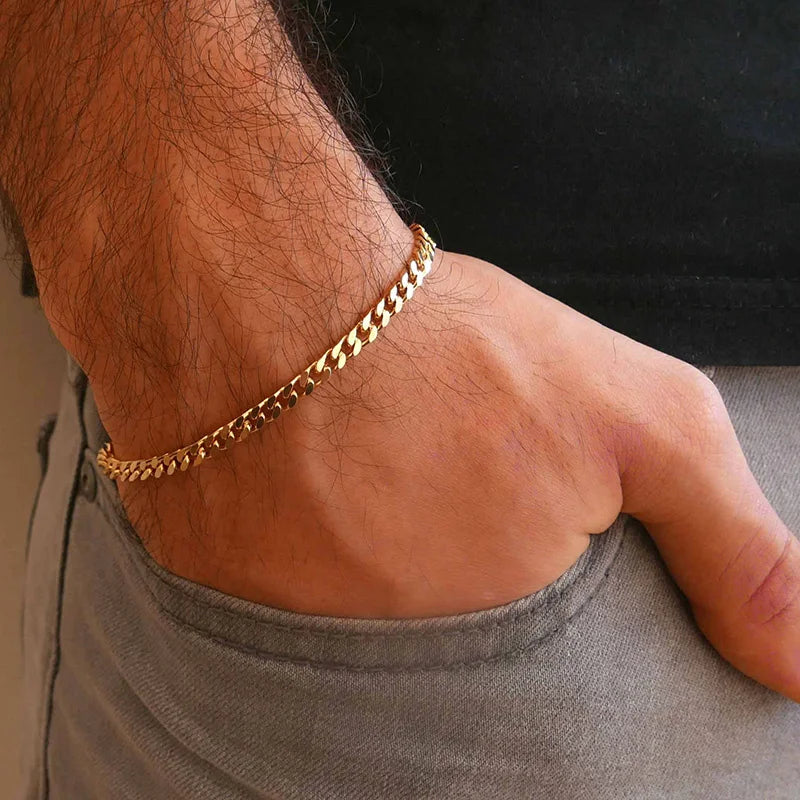 Miami Cuban Armband – Edelstahl, 3–11 mm