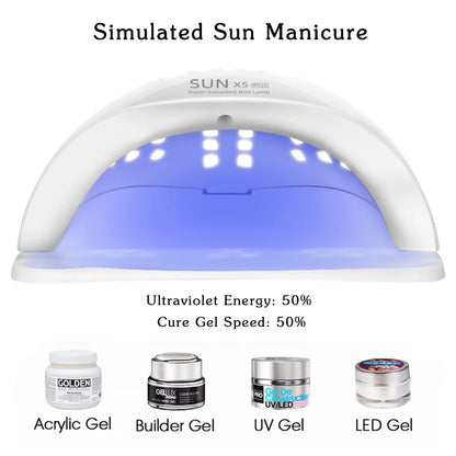 Nail Dryer LED Nail Lamp UV Lamp for Curing All Gel Nail Polish with Motion Sensing Manicure Pedicure Salon Tool