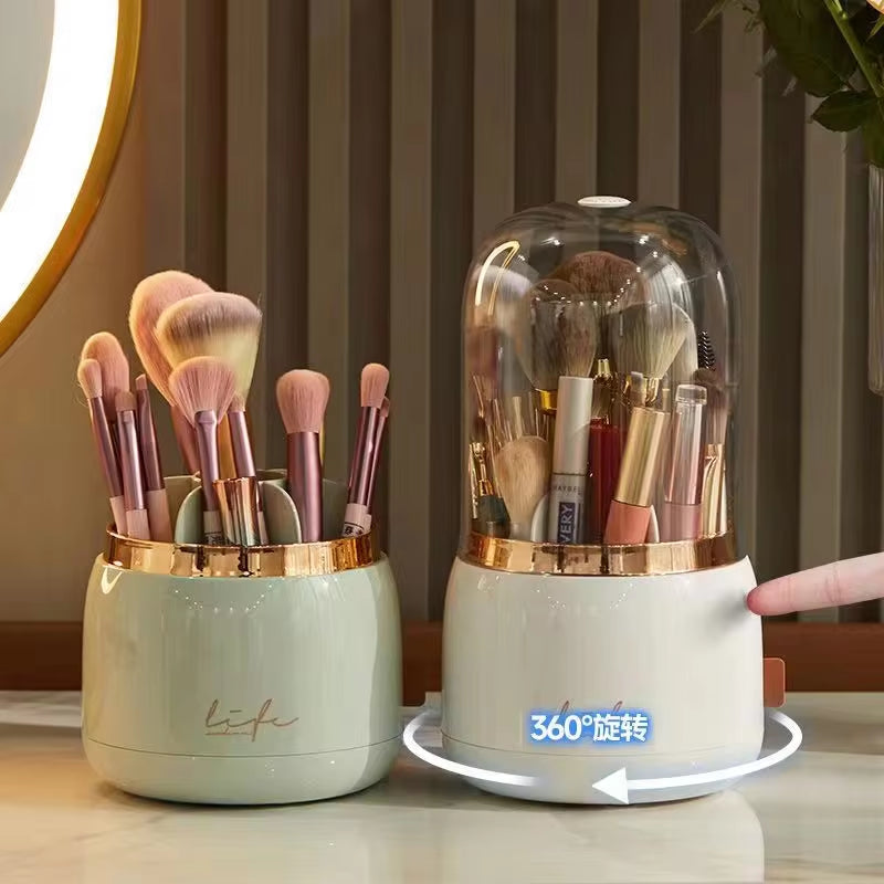 360°Rotating Makeup Organizer Makeup Brush Holder Cosmetic Storage Box Makeup Storage Organizer Pencil Case Lipstick Organizer