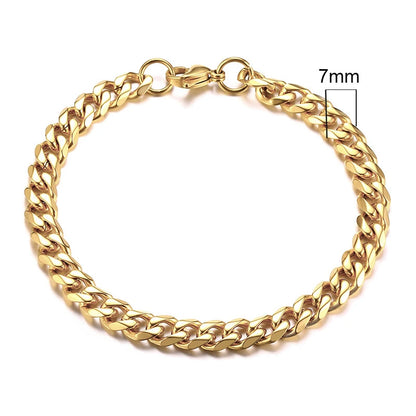 Miami Cuban Armband – Edelstahl, 3–11 mm
