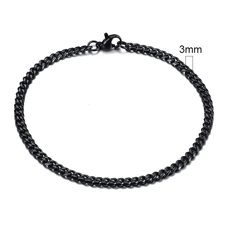 Miami Cuban Armband – Edelstahl, 3–11 mm