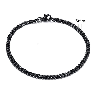 Miami Cuban Armband – Edelstahl, 3–11 mm