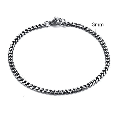 Miami Cuban Armband – Edelstahl, 3–11 mm