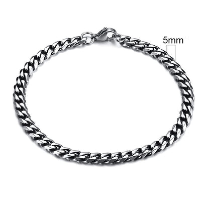 Miami Cuban Armband – Edelstahl, 3–11 mm