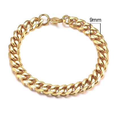 Miami Cuban Armband – Edelstahl, 3–11 mm