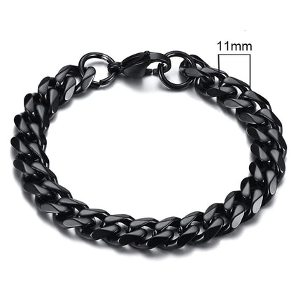 Miami Cuban Armband – Edelstahl, 3–11 mm