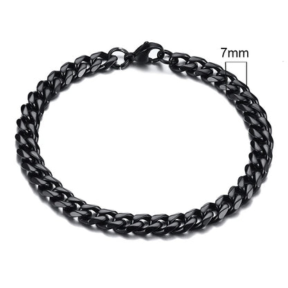 Miami Cuban Armband – Edelstahl, 3–11 mm