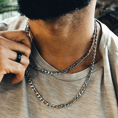 Unisex Figaro Kette – Gold & Silber Look
