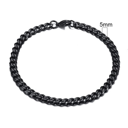 Miami Cuban Armband – Edelstahl, 3–11 mm