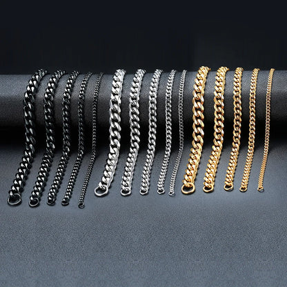 Miami Cuban Armband – Edelstahl, 3–11 mm