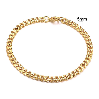 Miami Cuban Armband – Edelstahl, 3–11 mm