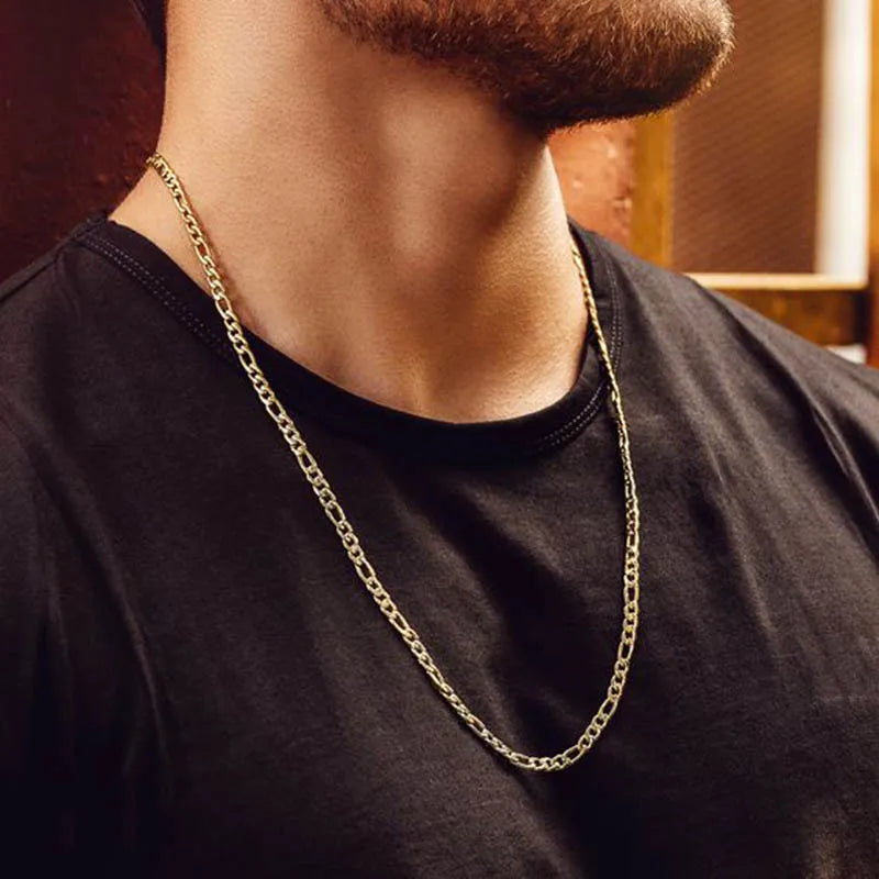 Unisex Figaro Kette – Gold & Silber Look