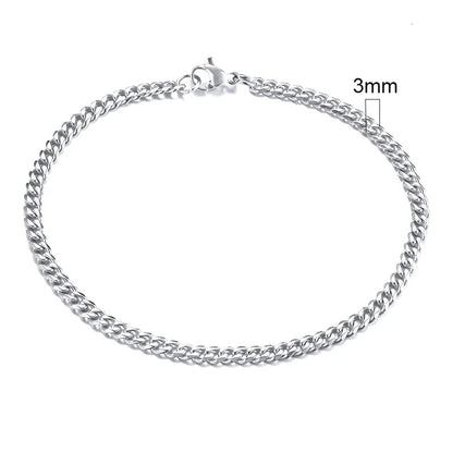 Miami Cuban Armband – Edelstahl, 3–11 mm