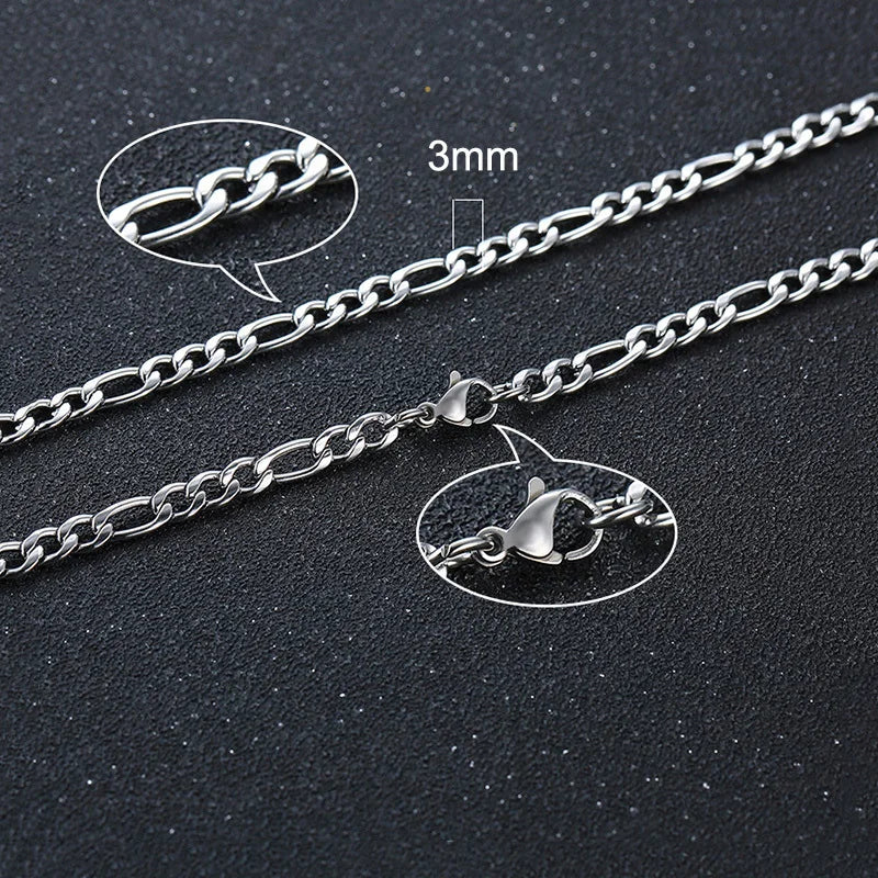 Unisex Figaro Kette – Gold & Silber Look