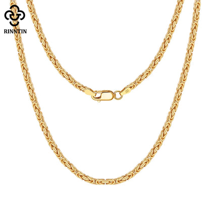 925er Vintage Kette – Gold & Silber, 2,5 mm