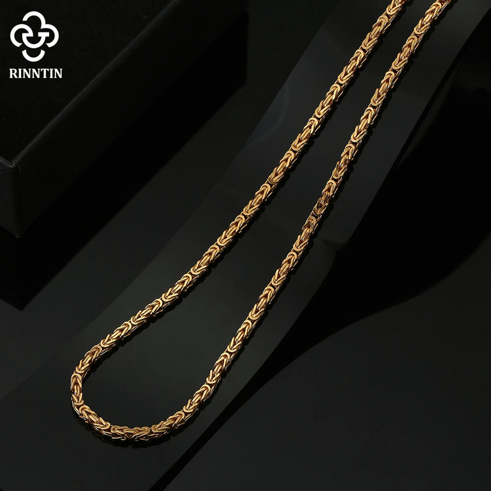 925er Vintage Kette – Gold & Silber, 2,5 mm