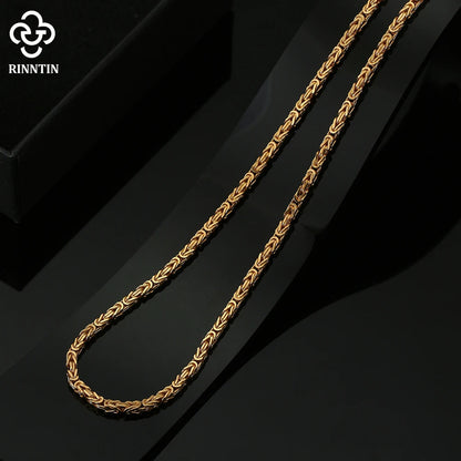 925er Vintage Kette – Gold & Silber, 2,5 mm