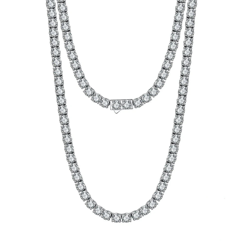 Iced Out Tennis Chain – 925 Silber