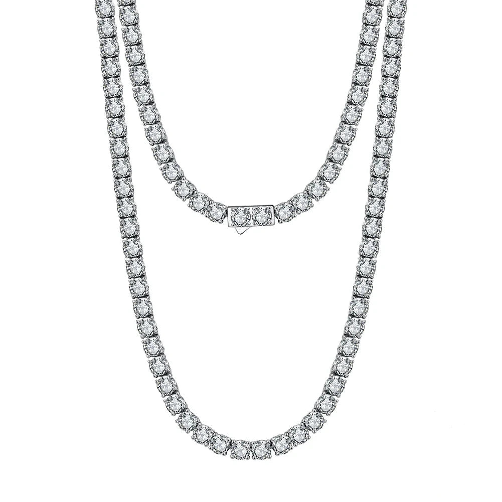 Iced Out Tennis Chain – 925 Silber
