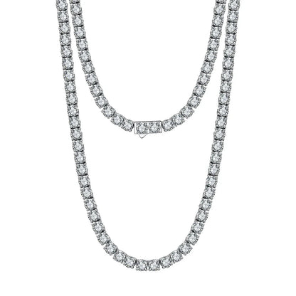 Iced Out Tennis Chain – 925 Silber