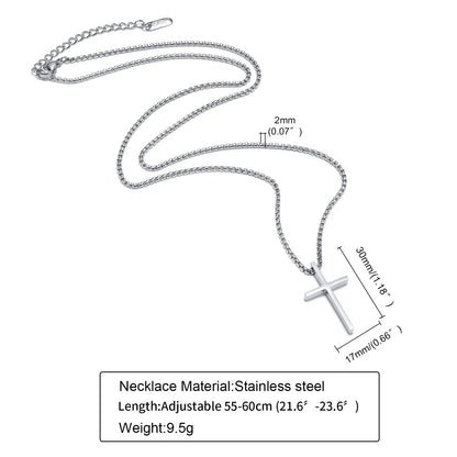 Trinity Chain – Edelstahl mit Kreuzanhänger