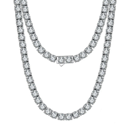 Iced Out Tennis Chain – 925 Silber