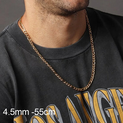 Unisex Figaro Kette – Gold & Silber Look