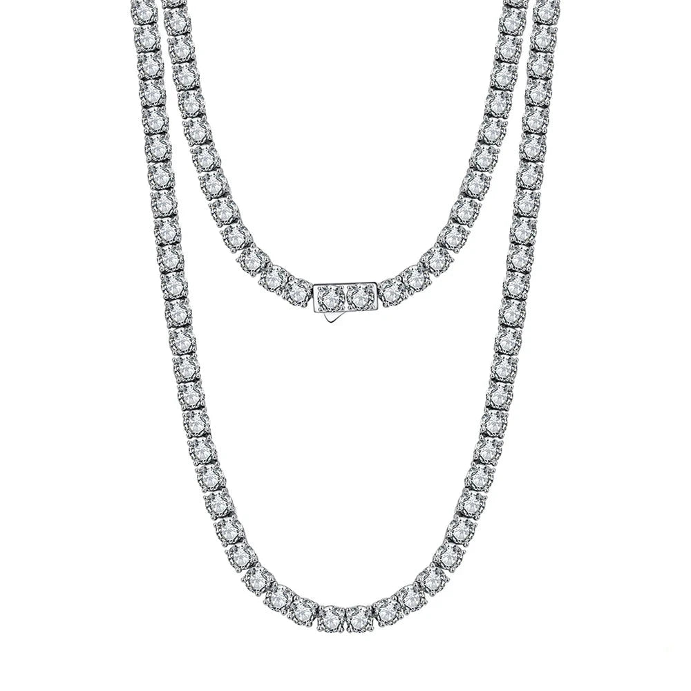 Iced Out Tennis Chain – 925 Silber