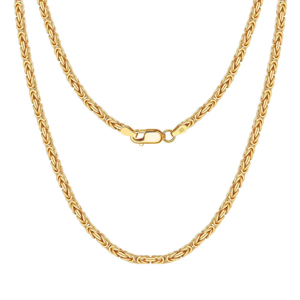 925er Vintage Kette – Gold & Silber, 2,5 mm