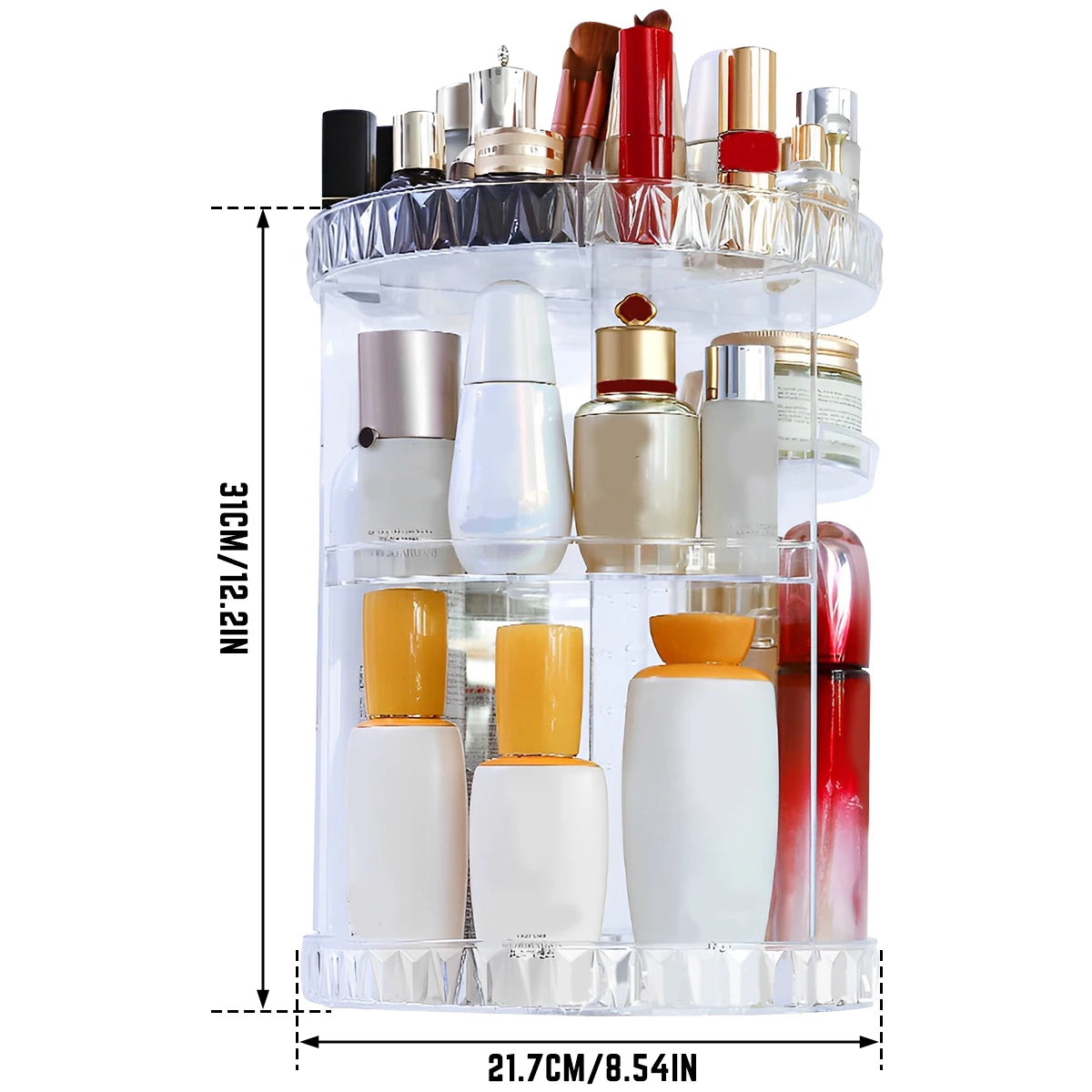 360° Rotating Makeup Organizer