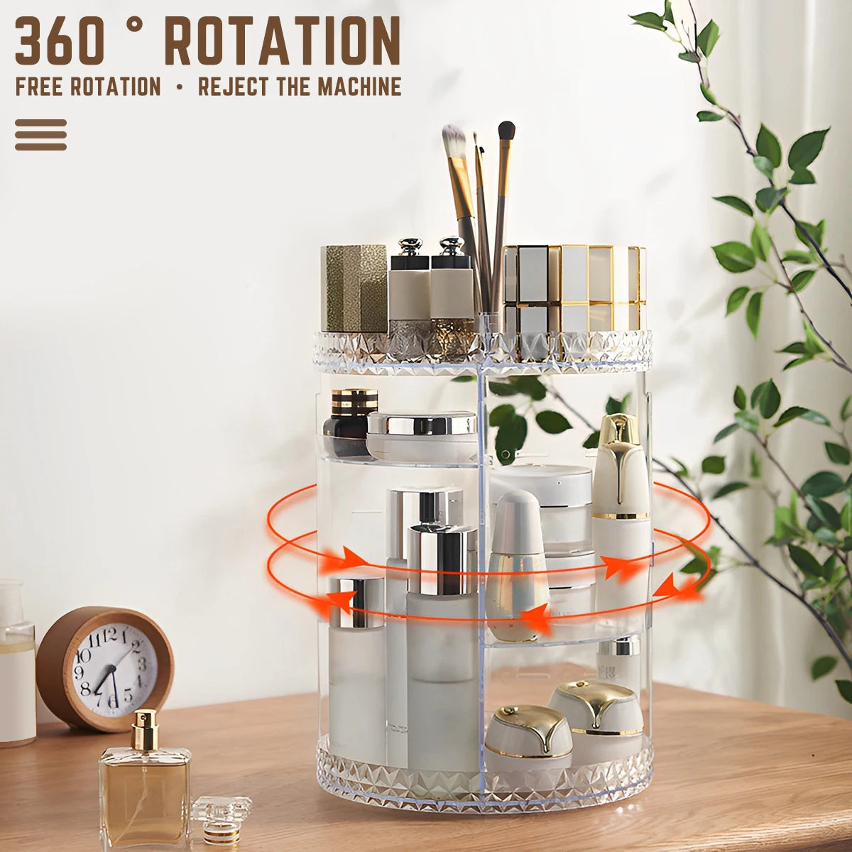 360° Rotating Makeup Organizer