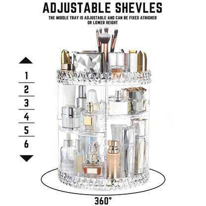 360° Rotating Makeup Organizer