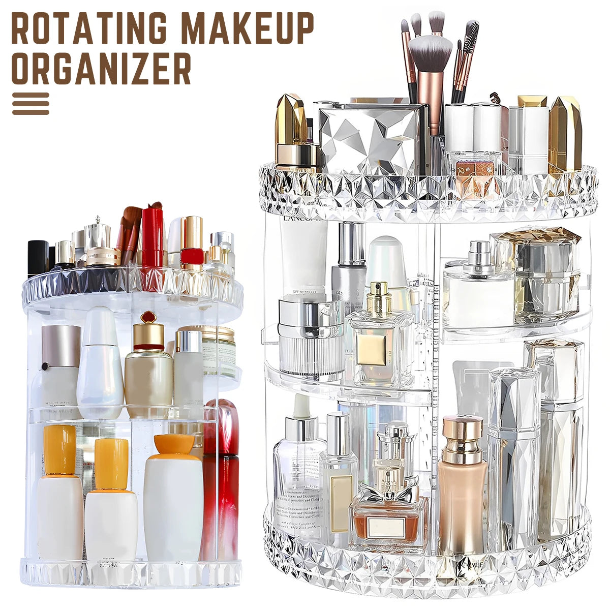 360° Rotating Makeup Organizer